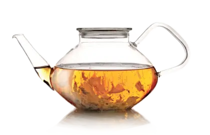 Glass Teapot with Tea