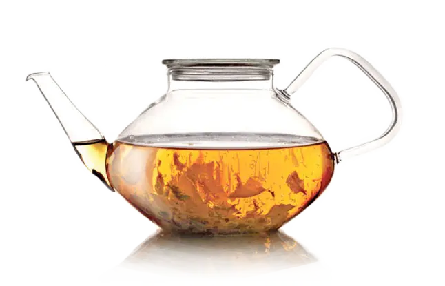 Glass Teapot with Tea