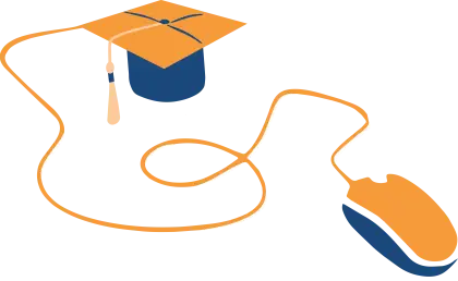 Graduation Cap with Computer Mouse