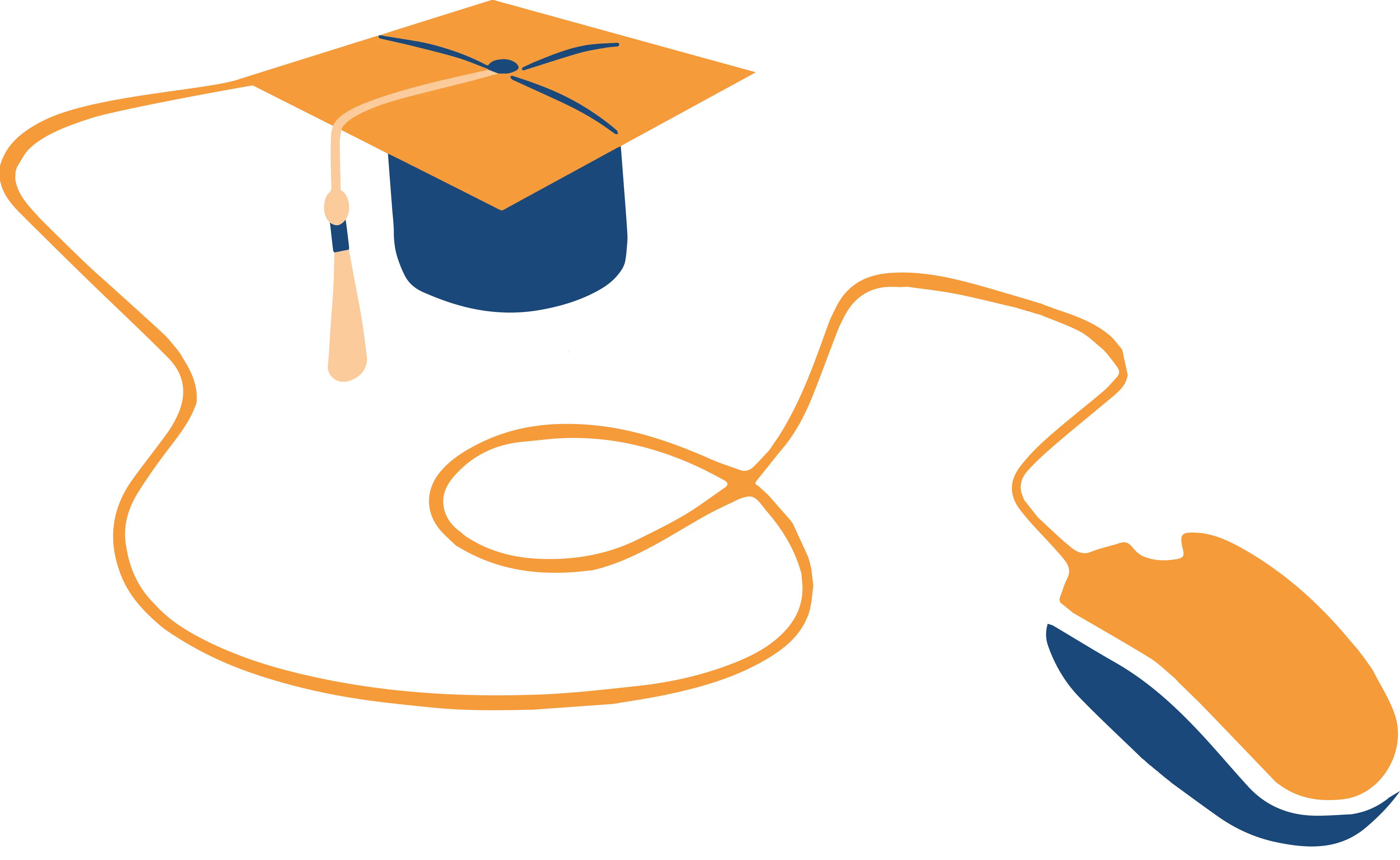 Graduation Cap with Computer Mouse