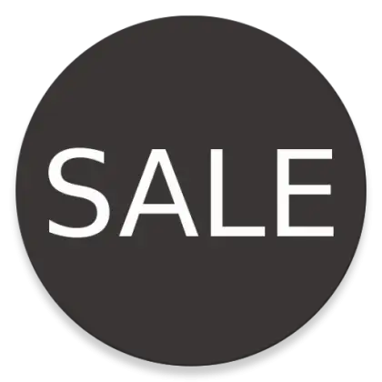 Black Circular Sale Sign