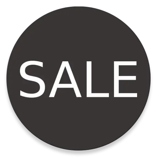 Black Circular Sale Sign