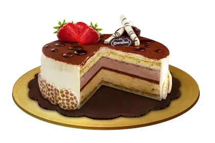 Delicious Layered Cake with Strawberries