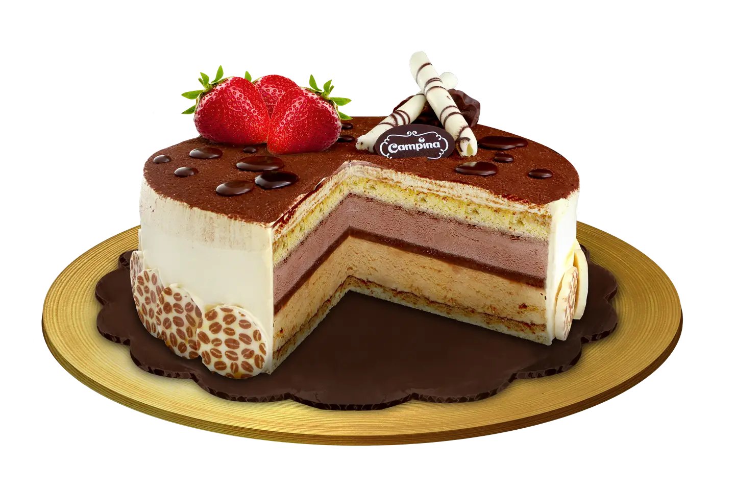 Delicious Layered Cake with Strawberries
