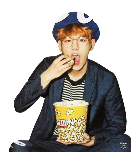 Person Eating Popcorn