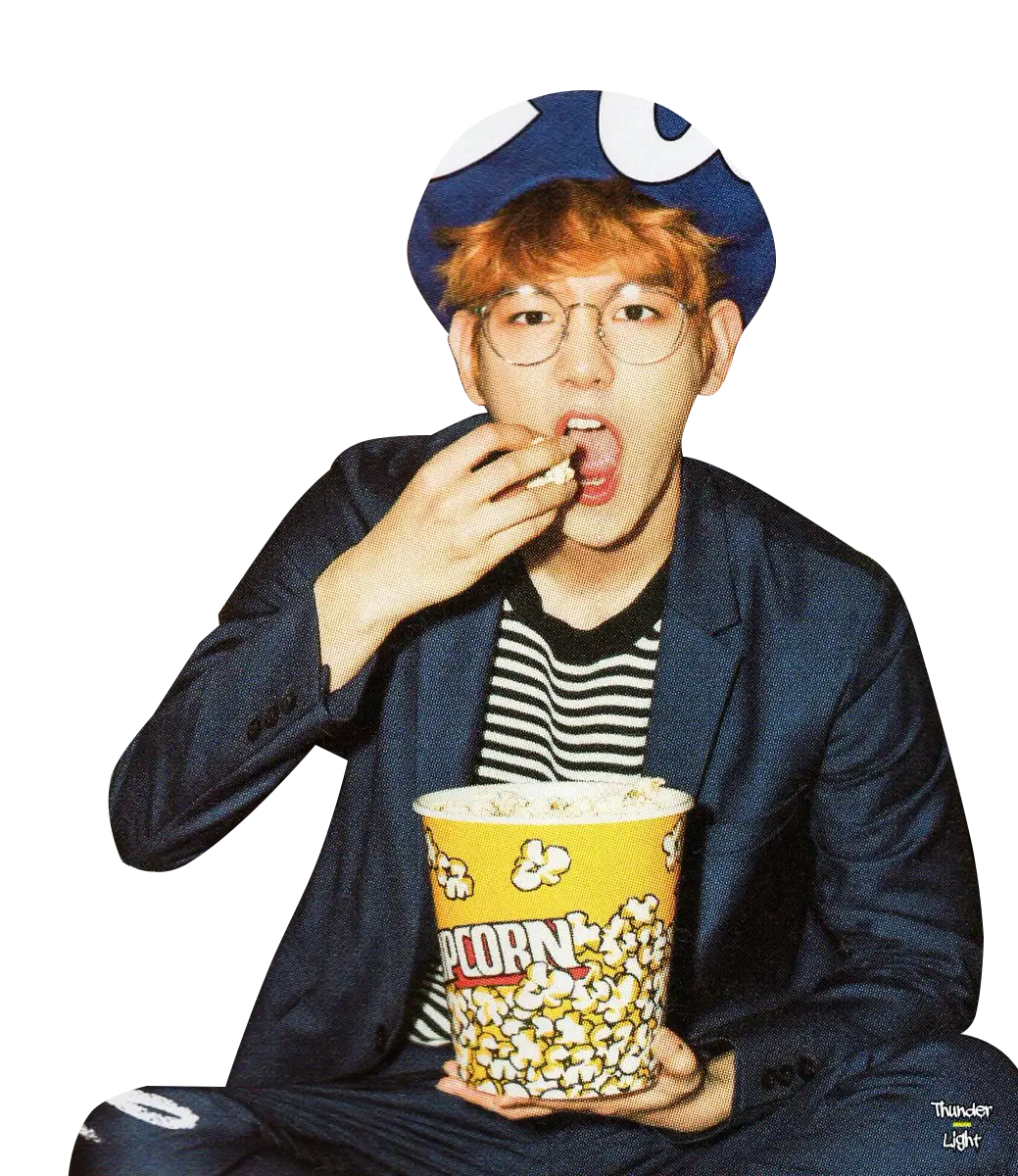 Person Eating Popcorn