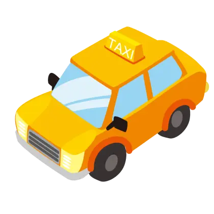 Yellow Taxi Car Illustration