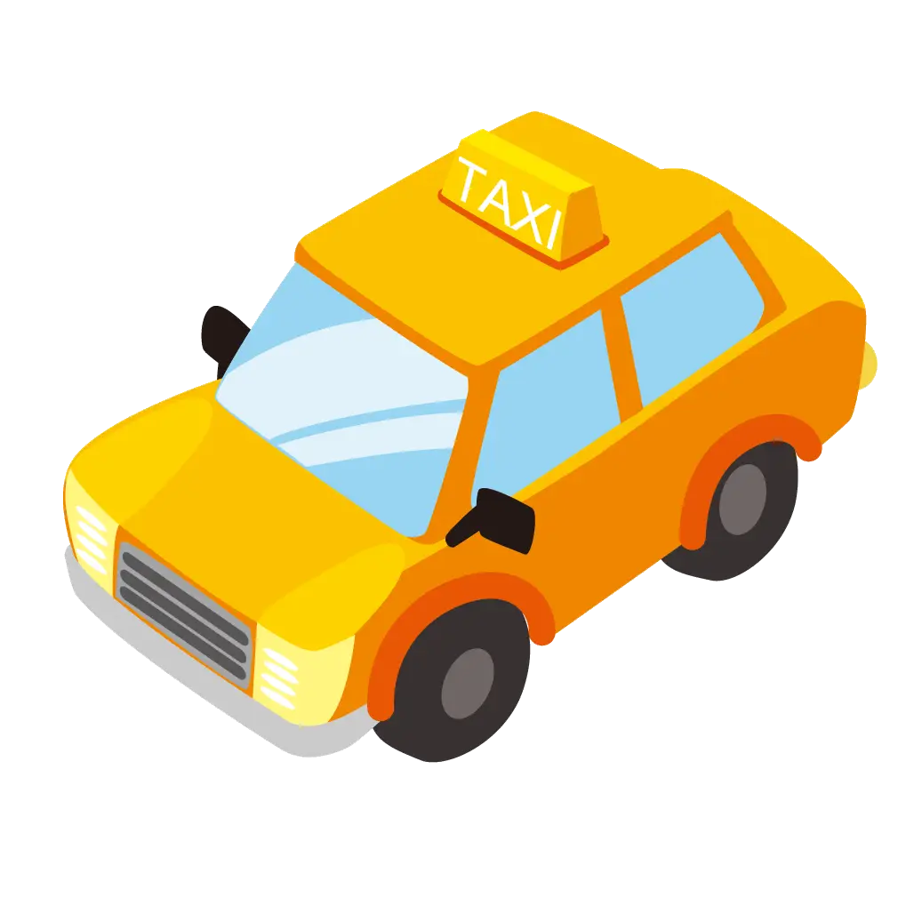 Yellow Taxi Car Illustration