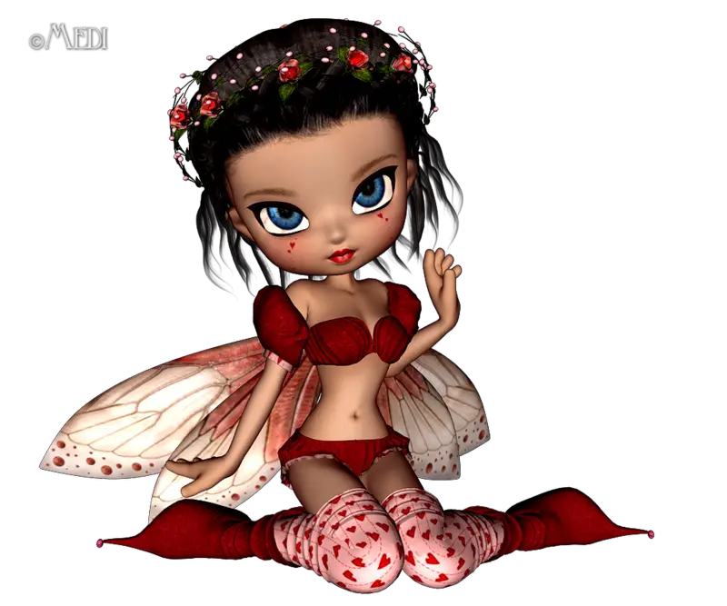 Cute Fairy with Red Outfit