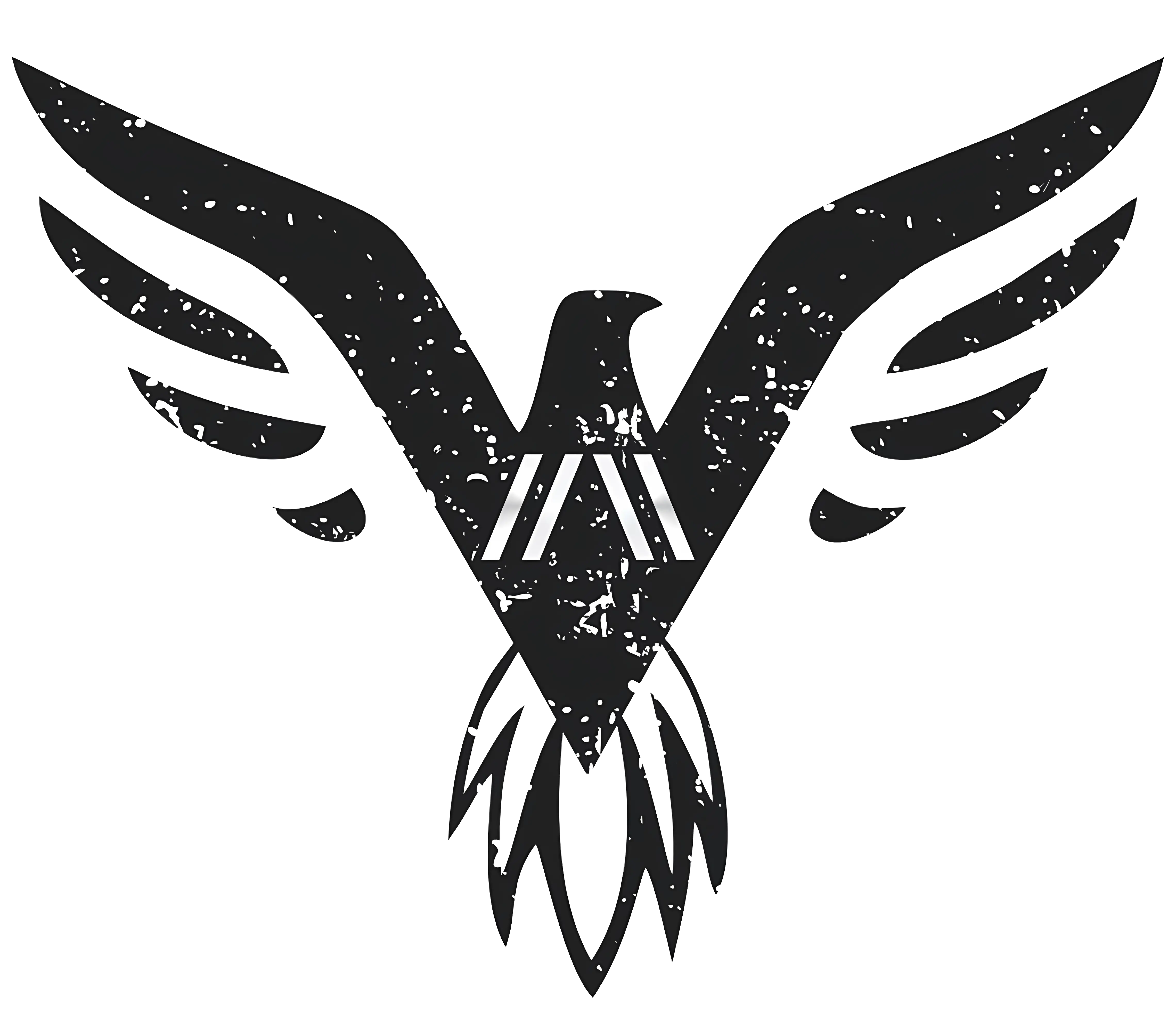 Soaring Black Eagle Vintage Logo Design