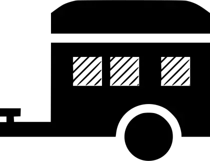 Black Trailer Silhouette Illustration