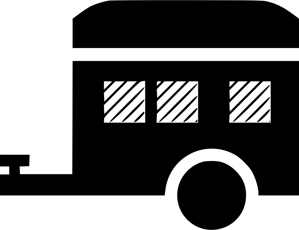 Black Trailer Silhouette Illustration