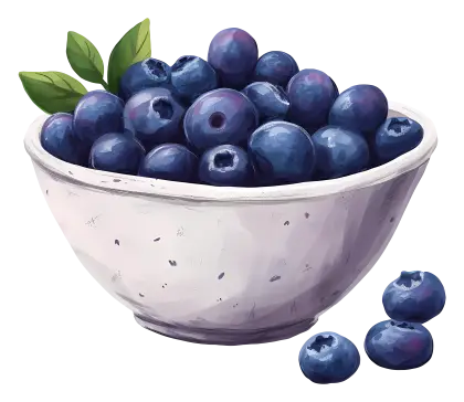 Bowl Full of Fresh Blueberries