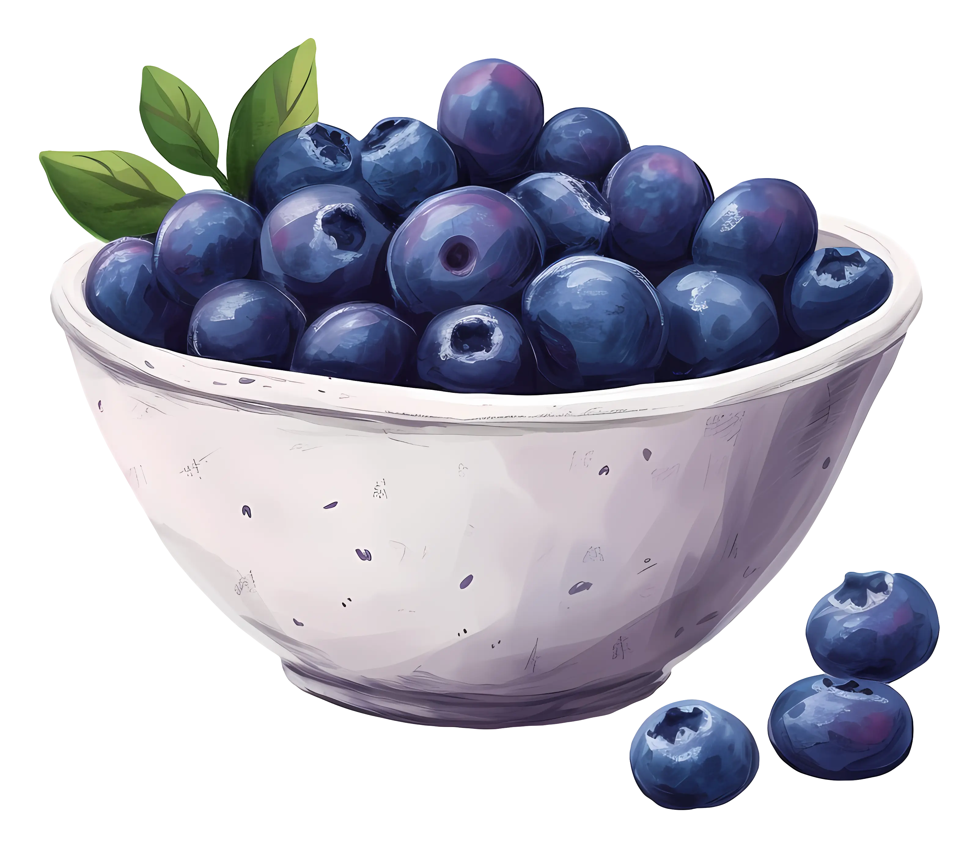 Bowl Full of Fresh Blueberries