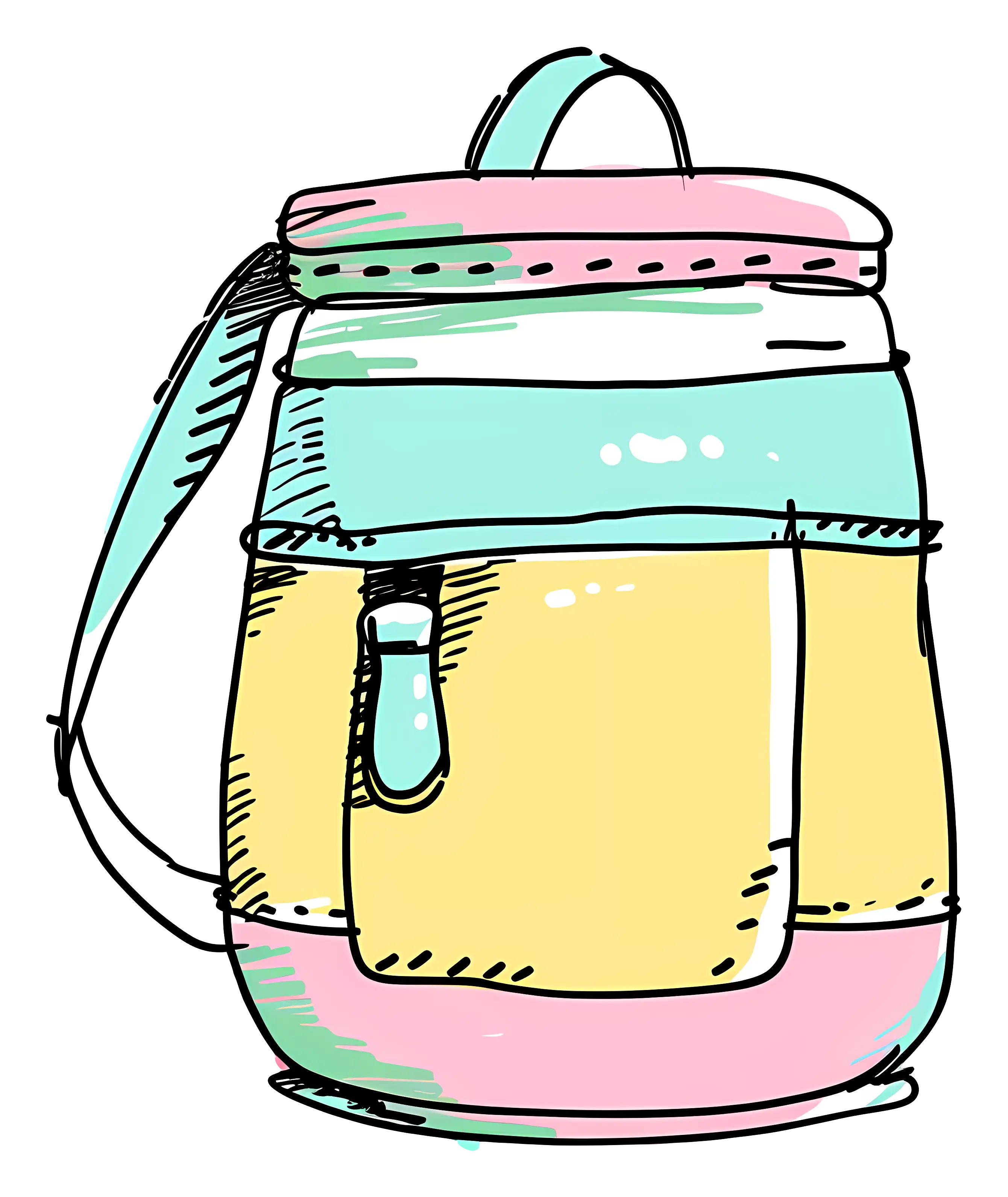 Colorful Backpack with Strap