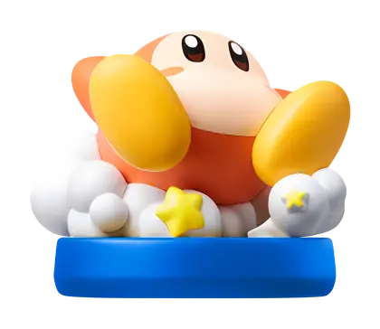 Orange Creature on Cloud Character Illustration