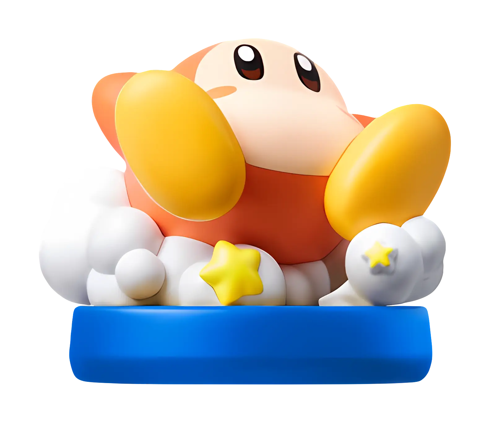 Orange Creature on Cloud Character Illustration