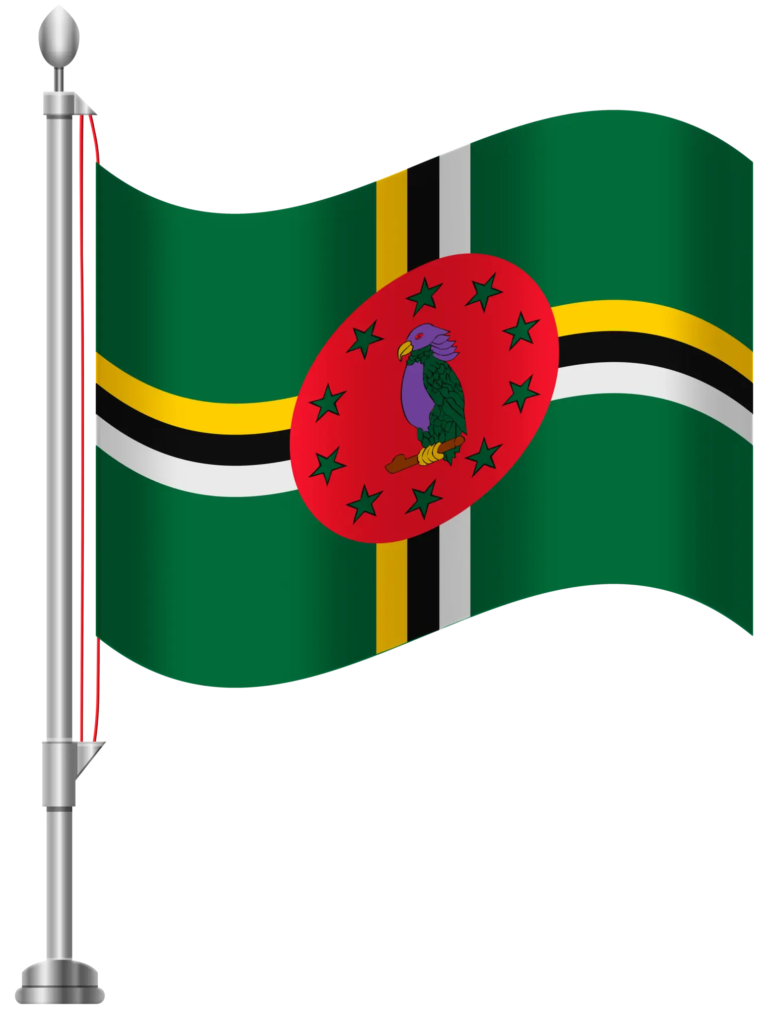 Dominica National Flag Illustration