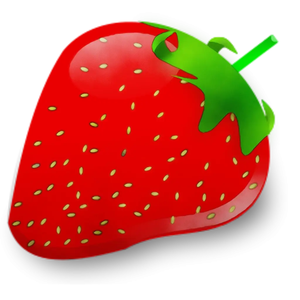 Juicy Red Strawberry Illustration