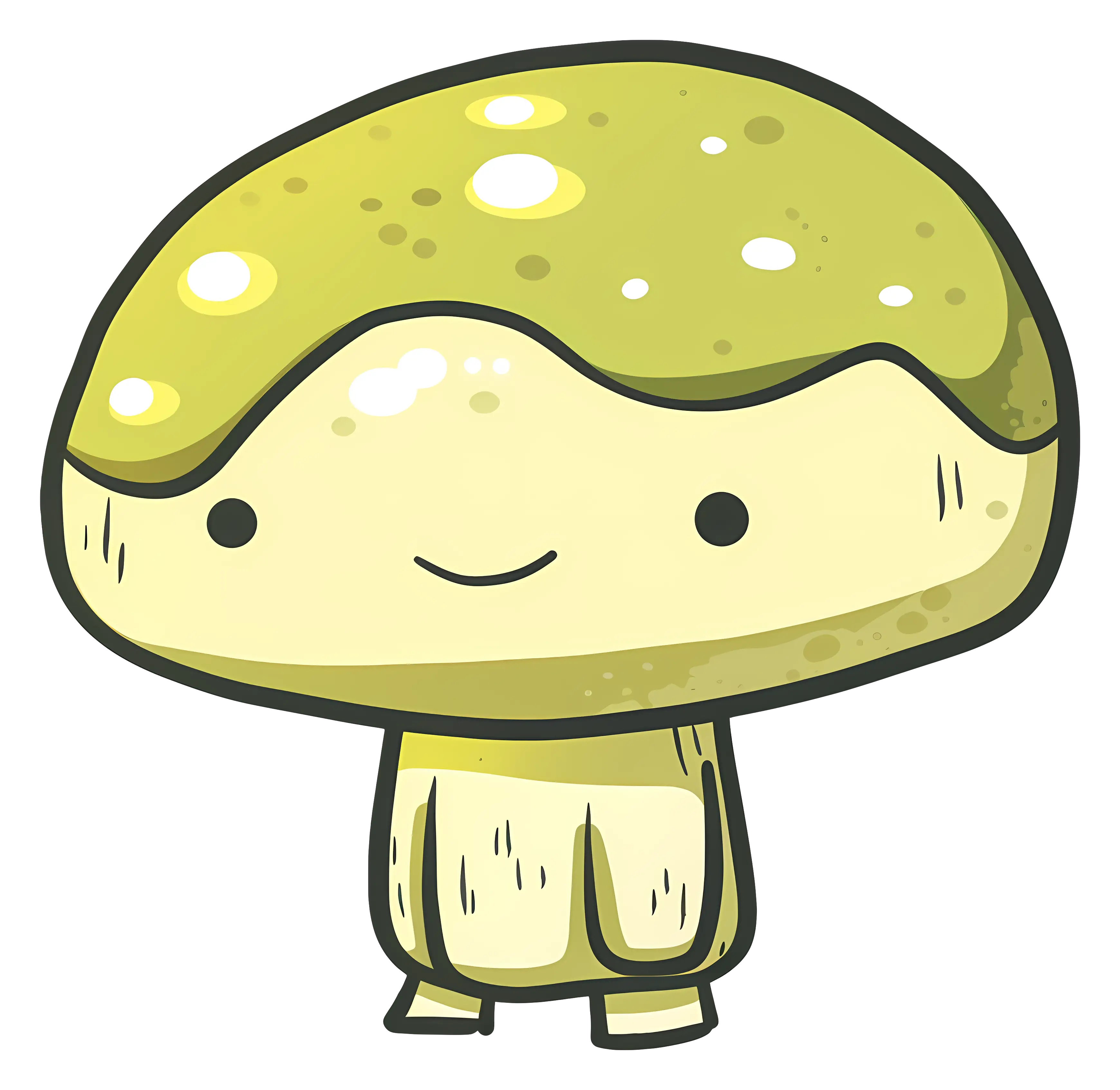 Cute Mushroom Cartoon Character