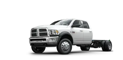 White Pickup Truck with Chassis