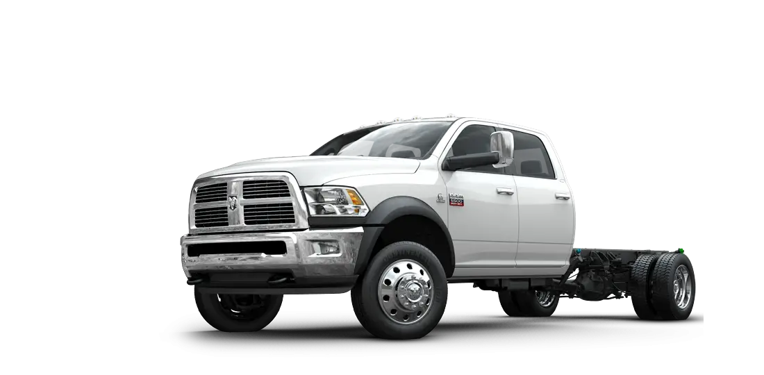 White Pickup Truck with Chassis