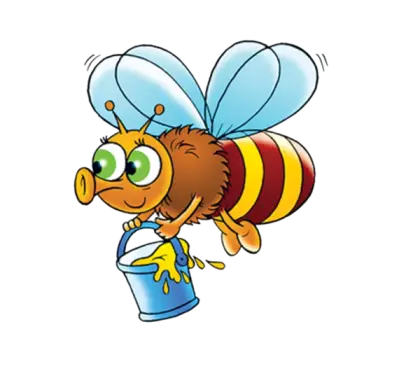 Bee Carrying Paint Bucket