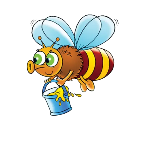 Bee Carrying Paint Bucket