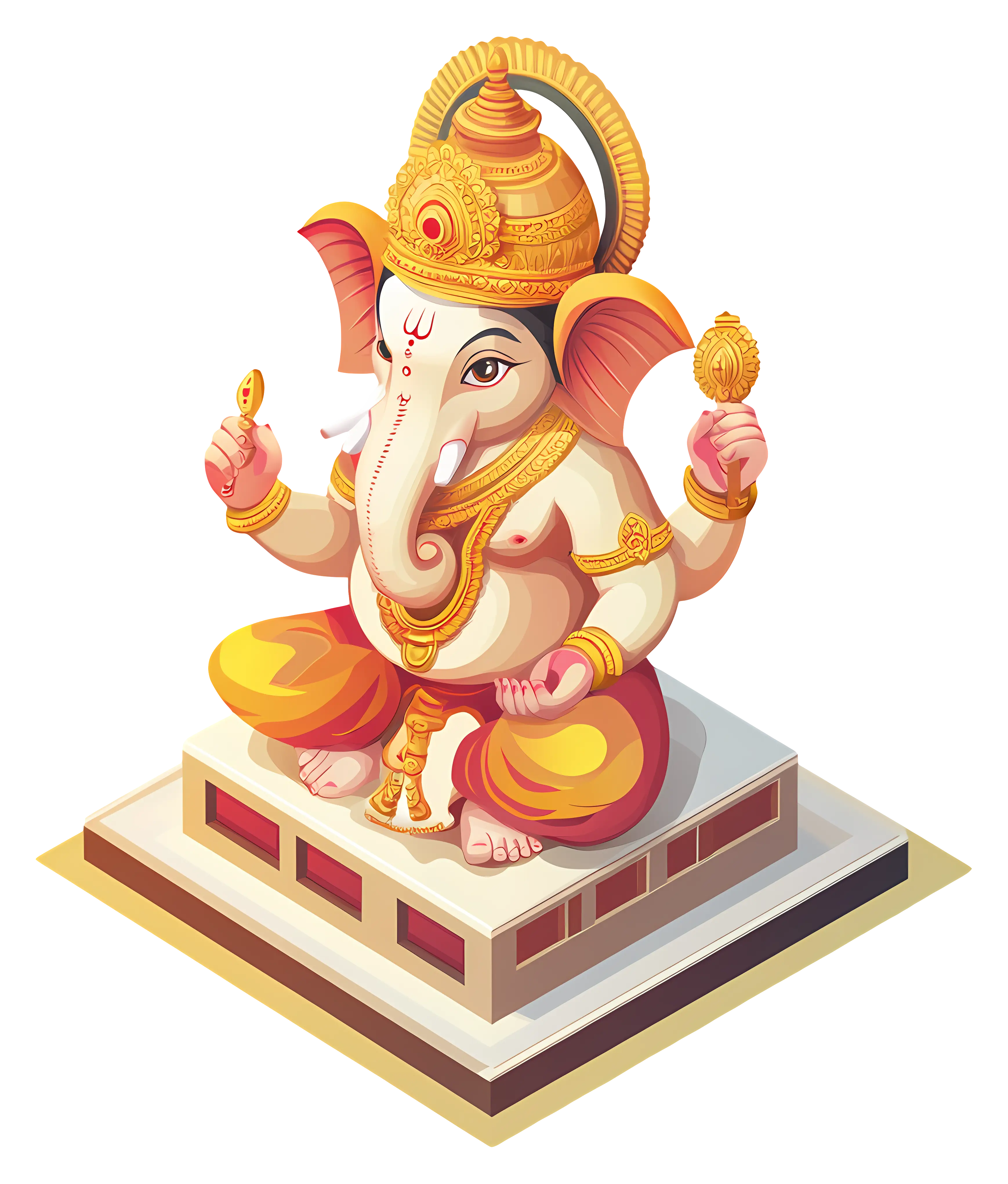 Ganesha Statue Illustration