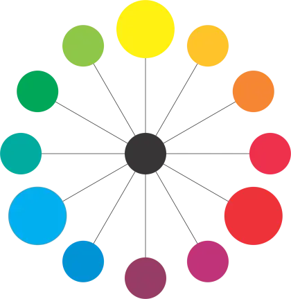 Abstract Design with Colorful Circles