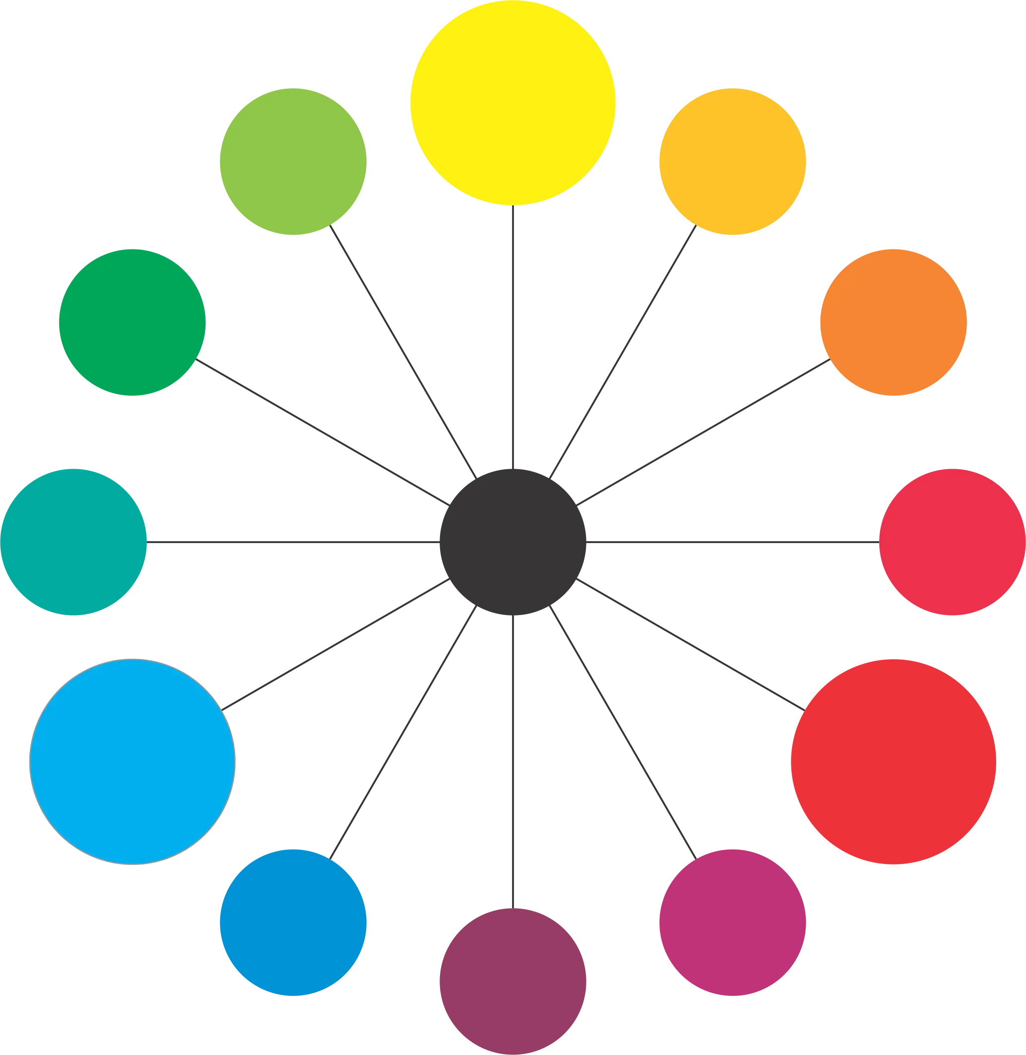 Abstract Design with Colorful Circles