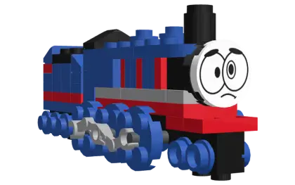 Lego Blue Toy Train with Expressions
