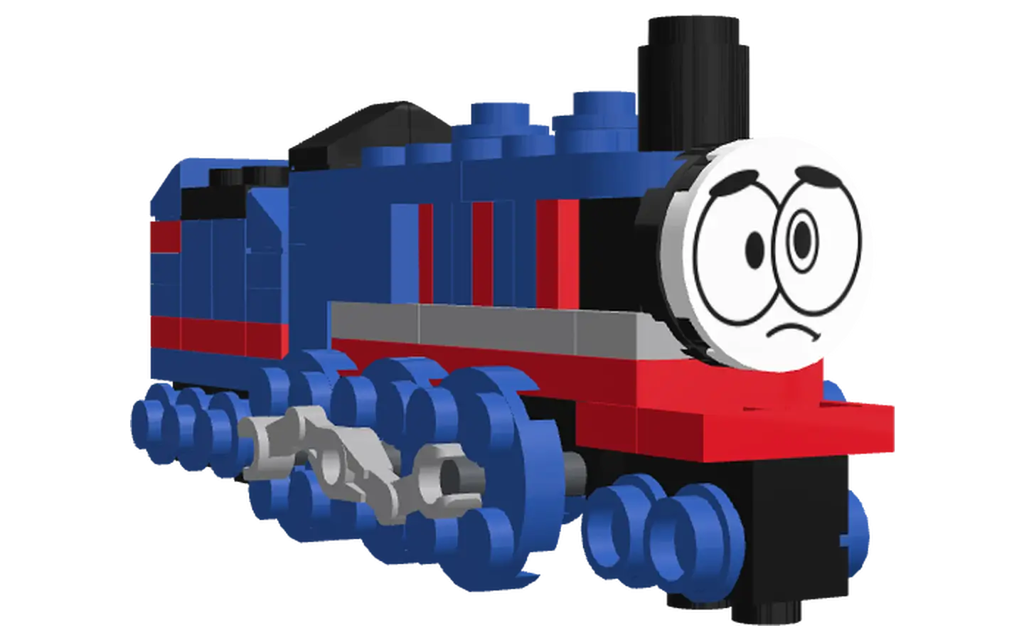Lego Blue Toy Train with Expressions