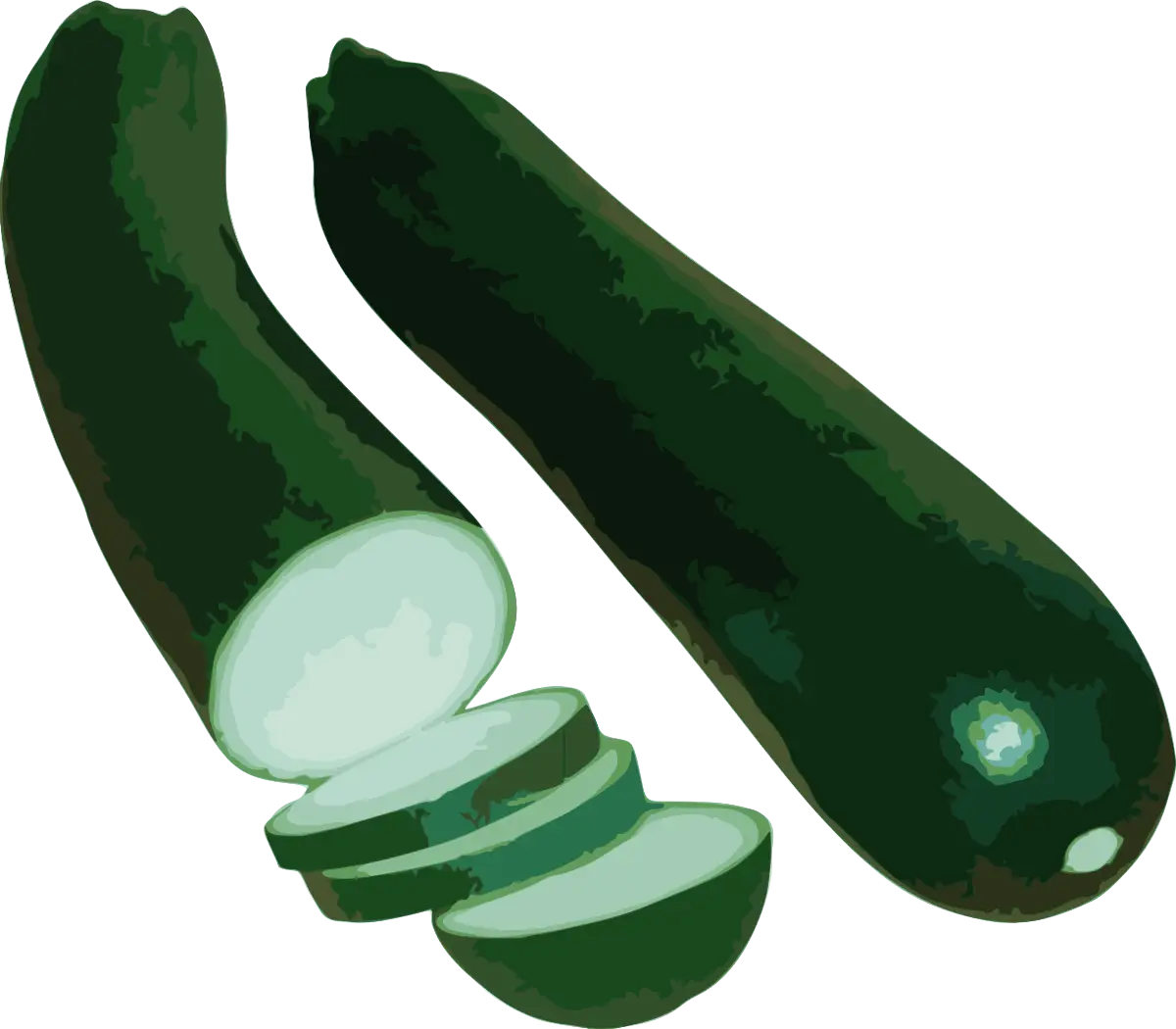 Green Zucchini Sliced