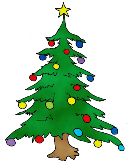 Festive Christmas Tree with Decorations