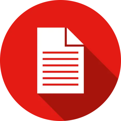 Red Circular File Icon