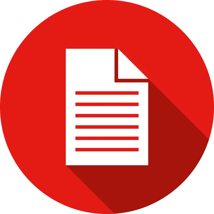 Red Circular File Icon