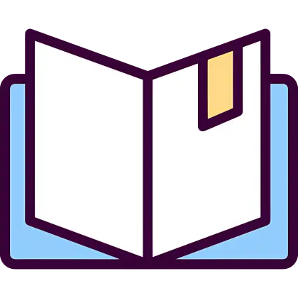 Open Book Illustration with Bookmark