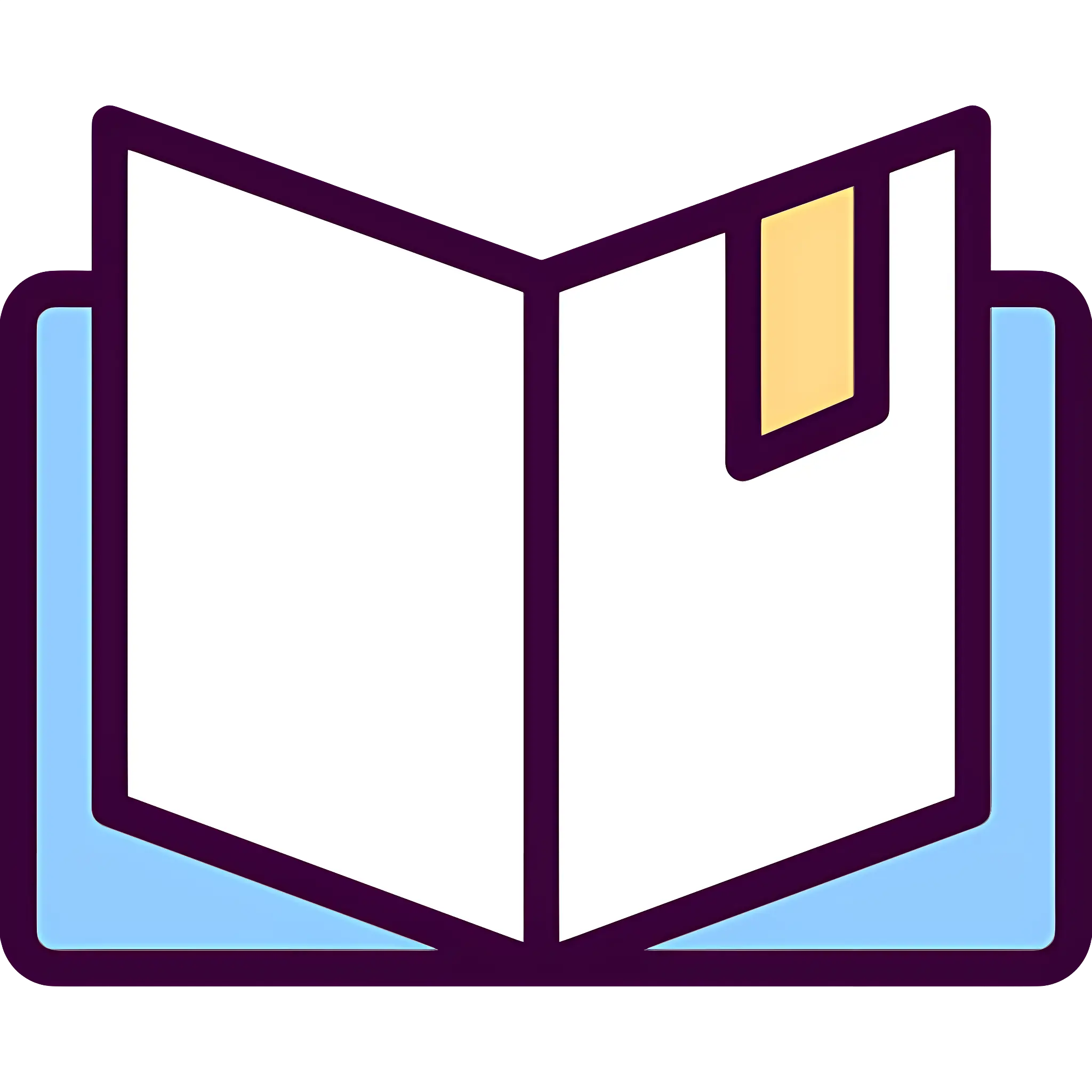 Open Book Illustration with Bookmark