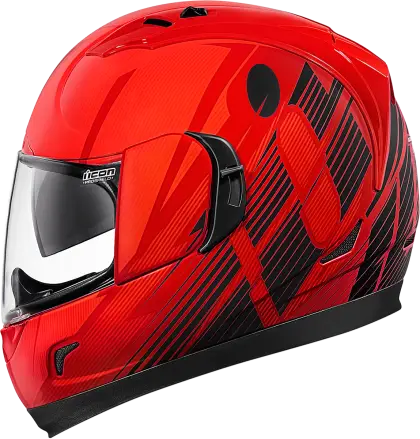Red Motorcycle Helmet with Modern Design