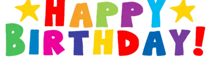 Colorful Happy Birthday Text Banner for Celebrations