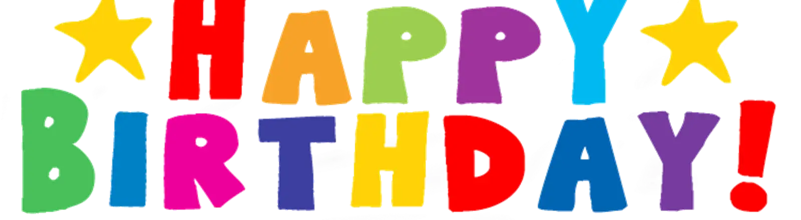 Colorful Happy Birthday Text Banner for Celebrations
