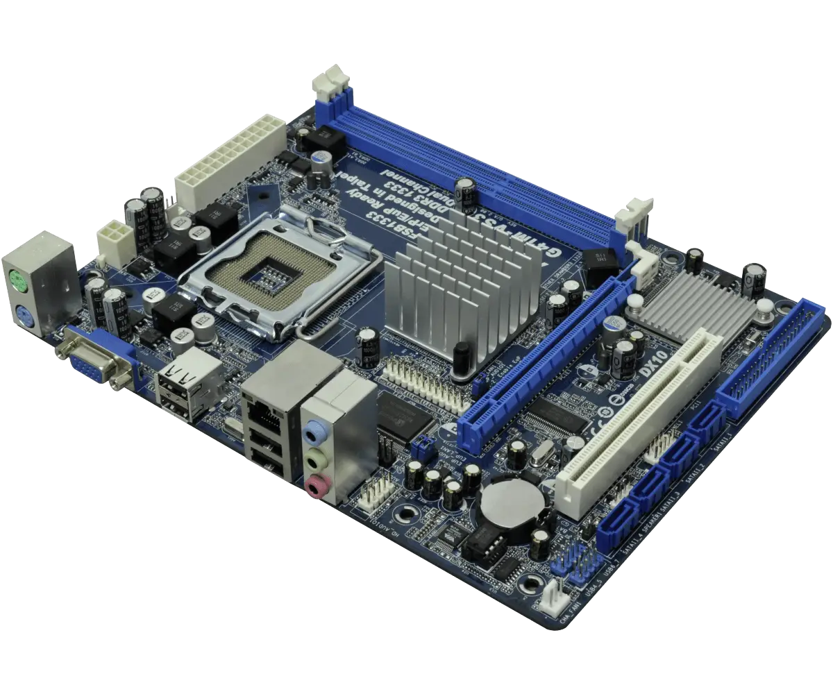 Computer Motherboard with Components