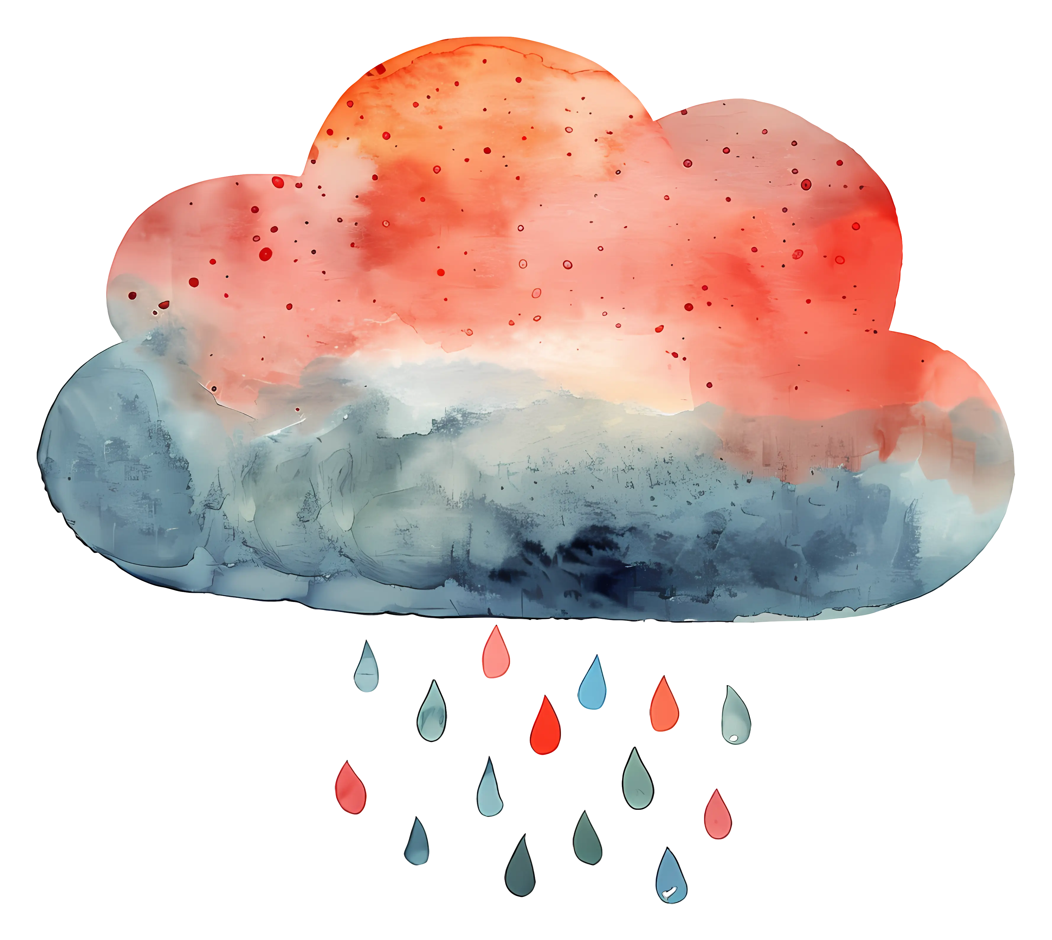 Rain Cloud with Raindrops