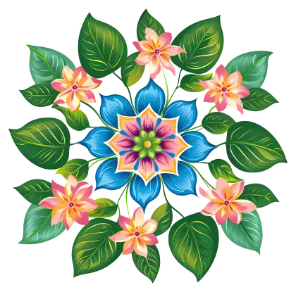 Colorful Floral Mandala Illustration