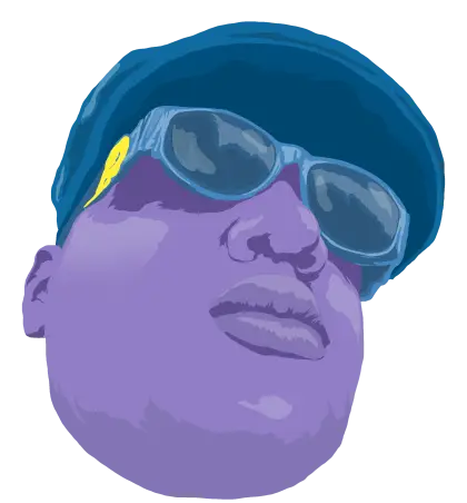 Stylish Purple Face with Sunglasses Illustration