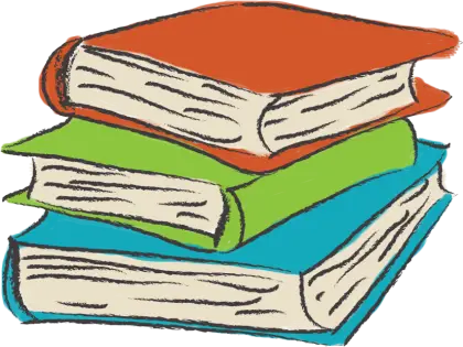 Colorful Stacked Books for Reading and Education