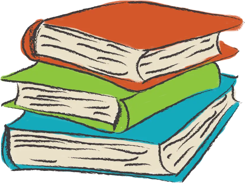 Colorful Stacked Books for Reading and Education