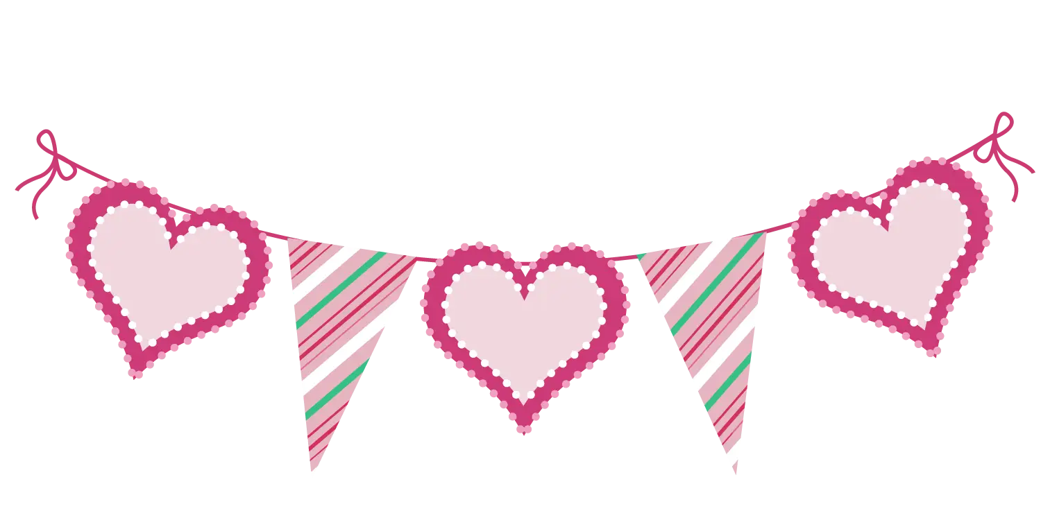 Heart and Banner Garland for Valentine’s Day