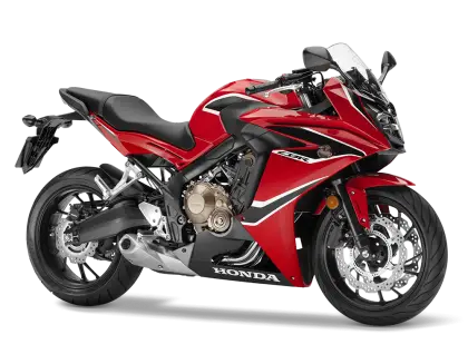 Sleek Red Honda Motorcycle